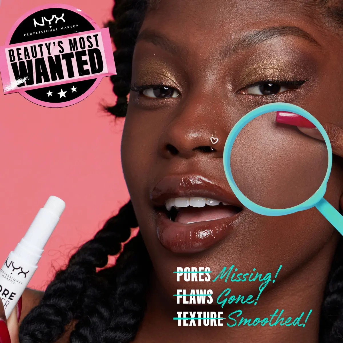 NYX PROFESSIONAL MAKEUP Pore Filler Targeted Primer Stick, Blurring Primer 0.1 Fl Oz (3 ml) | Instantly Blurs Pores & Imperfections - view 2