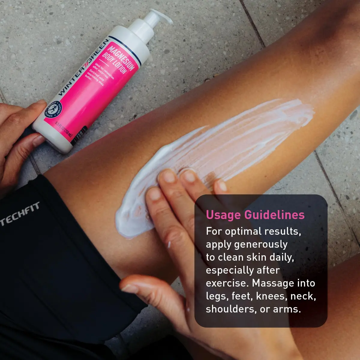 Wintergreen Magnesium Body Lotion 8.5 oz | Shea Butter for Muscle Cramps & Hydration - view 4