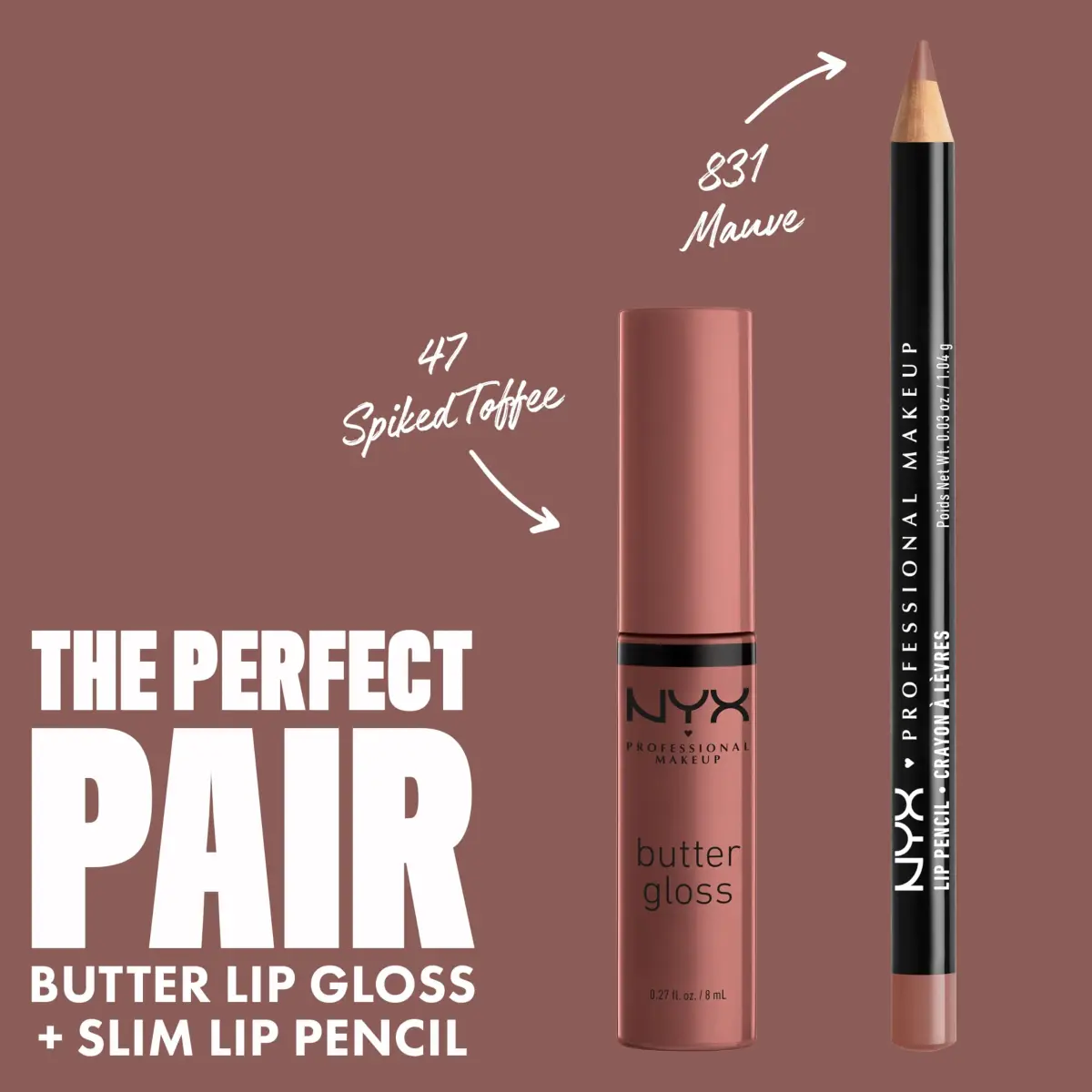 NYX PROFESSIONAL MAKEUP Butter Gloss Brown Sugar - Spiked Toffee (Brown Mauve) Non-Sticky Lip Gloss - view 4
