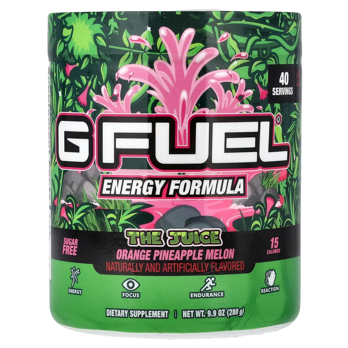 G Fuel The Juice Energy 2.0 Drink Powder 9.8oz | Sugar Free Focus & Antioxidants for Gaming & Daily Use - main product image