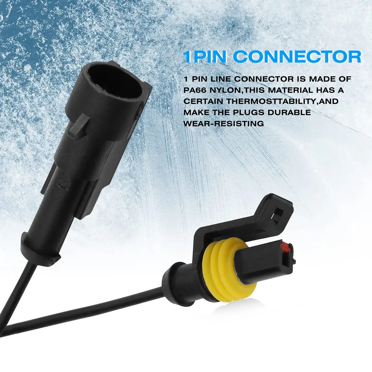 G 1 Pin Connector 16AWG Waterproof Connectors Male Female Wire Plugs (10 Sets) - view 6