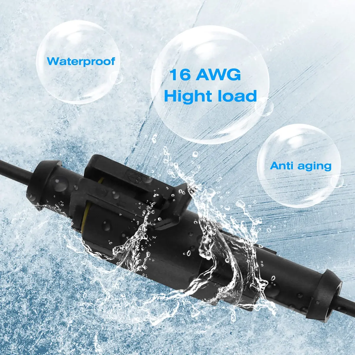 G 1 Pin Connector 16AWG Waterproof Connectors Male Female Wire Plugs (10 Sets) - view 2