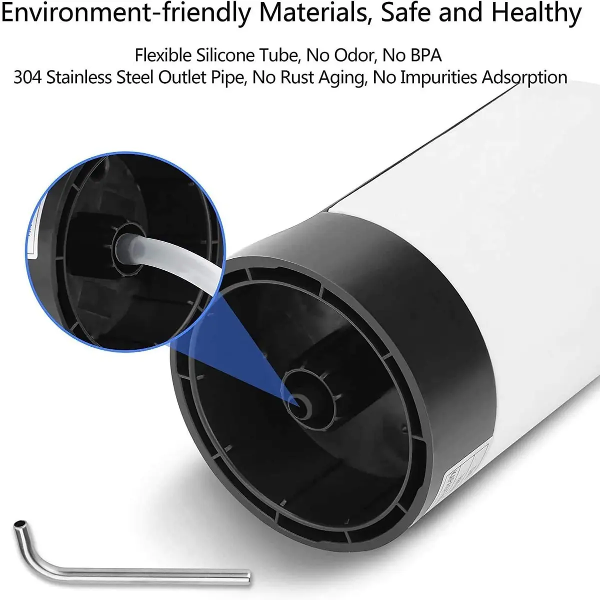 Vshinic Smart USB Rechargeable Water Jug Pump Dispenser White | Automatic Drinking Water Pump for Universal 5 Gallon Bottles - view 5