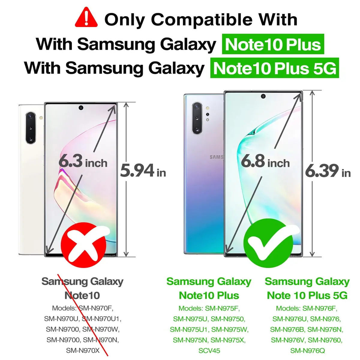 Rayboen Samsung Galaxy Note 10 Plus Case, Crystal Clear | Slim, Transparent & Wireless Compatible - view 6