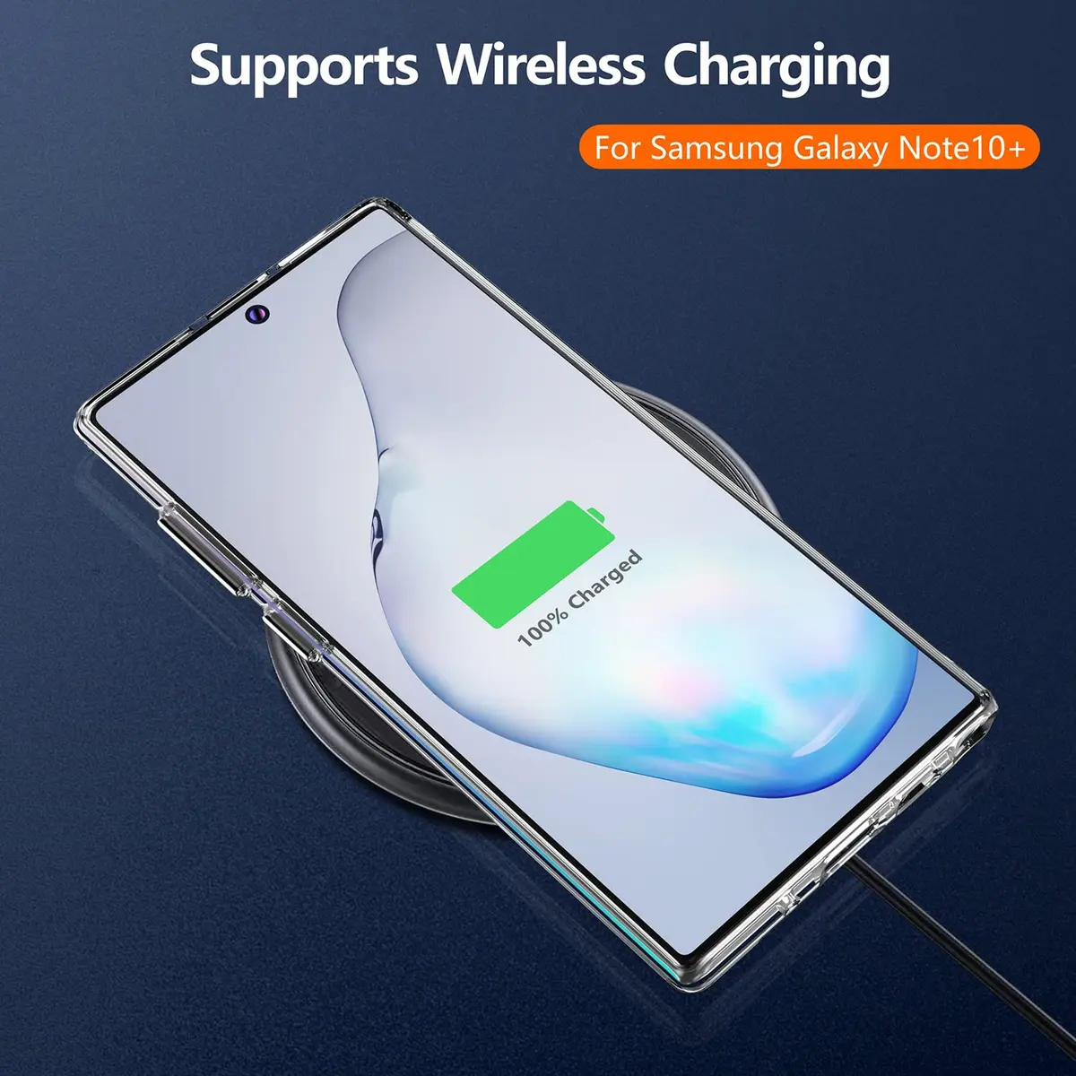 Rayboen Samsung Galaxy Note 10 Plus Case, Crystal Clear | Slim, Transparent & Wireless Compatible - view 7