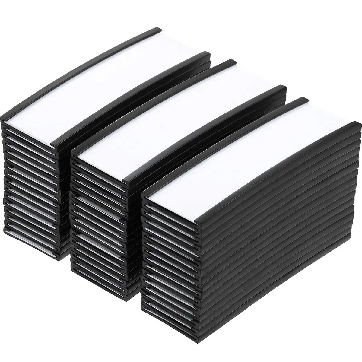Outus Magnetic Label Holders 1 x 3 Inch | Reusable Magnetic Labels for Metal Racks & Shelves - main product image