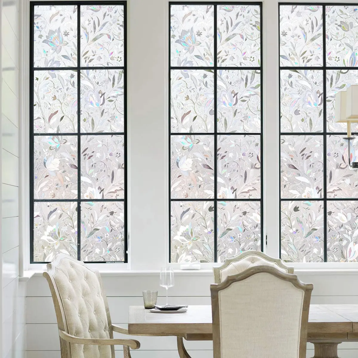 Kromapolis Privacy Window Film, Stained Glass Decorative, 35.4" x 157.4" | Rainbow Pattern Privacy & UV Block - view 2