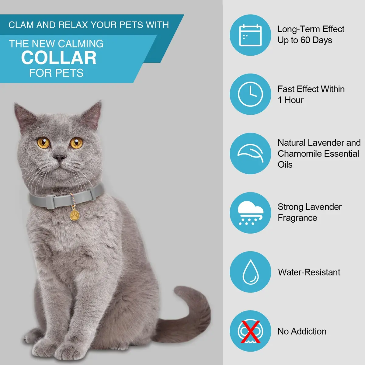 Weewooday 4 Pcs Cat Calming Collar 38 cm (15 Inches) | Pheromones for Stress & Anxiety Relief - view 3