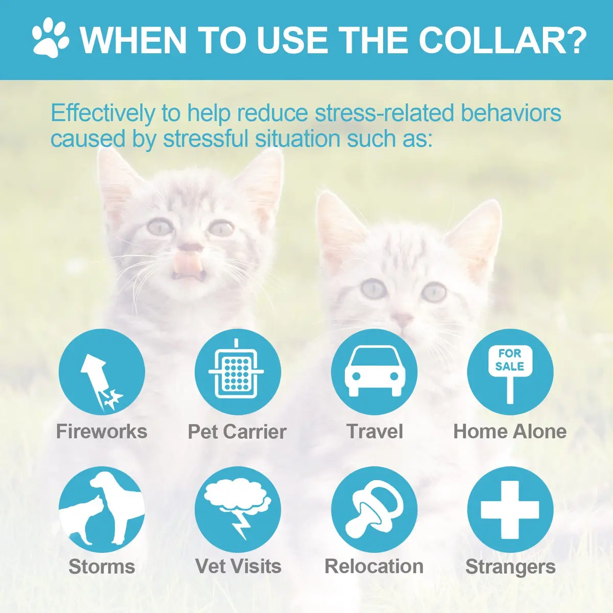 Weewooday 4 Pcs Cat Calming Collar 38 cm (15 Inches) | Pheromones for Stress & Anxiety Relief - view 4