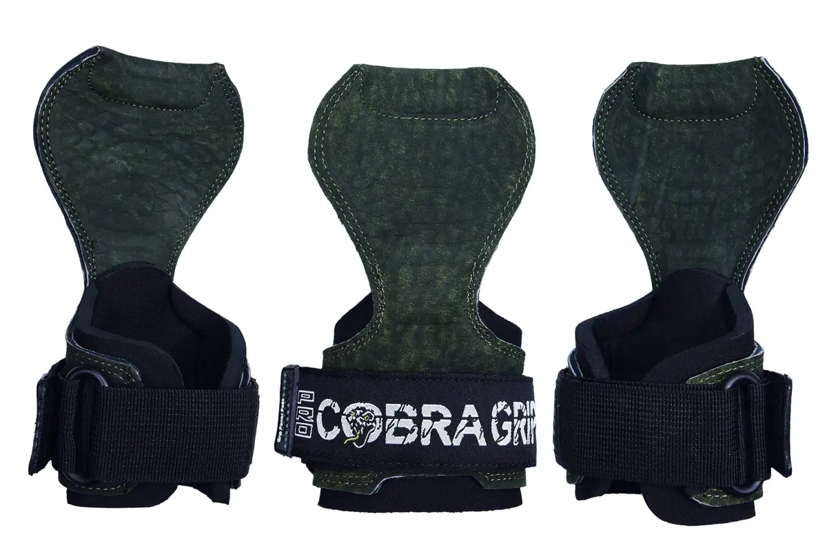 Cobra Grips PRO Green Sway Leather Weight Lifting Gloves with Wrist Wraps - 5.5 - 8.75" Wrist - view 3