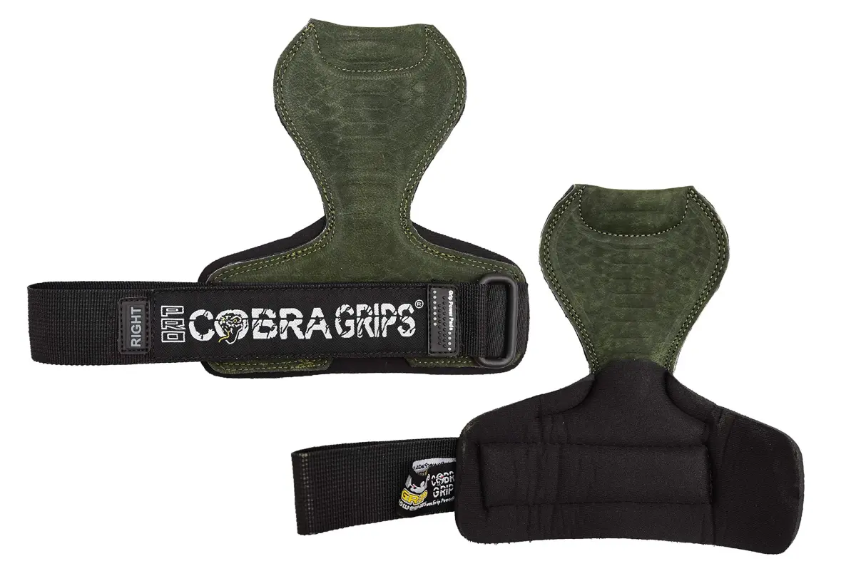 Cobra Grips PRO Green Sway Leather Weight Lifting Gloves with Wrist Wraps - 5.5 - 8.75" Wrist - view 4