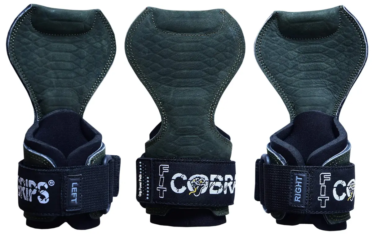 Cobra Grips FIT Green Sway Leather Weight Lifting Gloves with Wrist Wraps - Unisex Adult (4.25-7.0" Wrist) - view 4