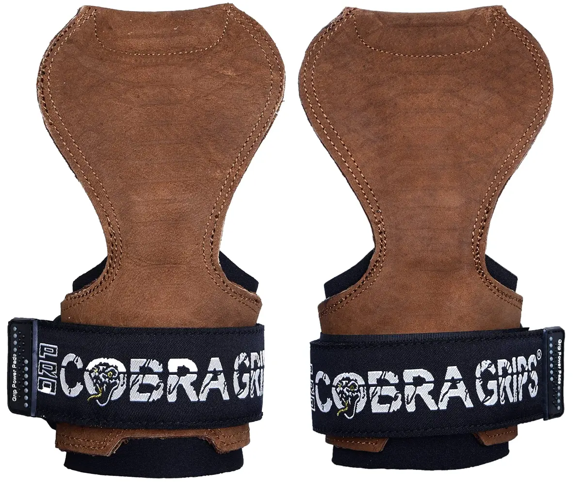 Cobra Grips PRO Brown Sway Leather Weight Lifting Gloves with Wrist Wraps - 5.5 - 8.75" Wrist - view 2