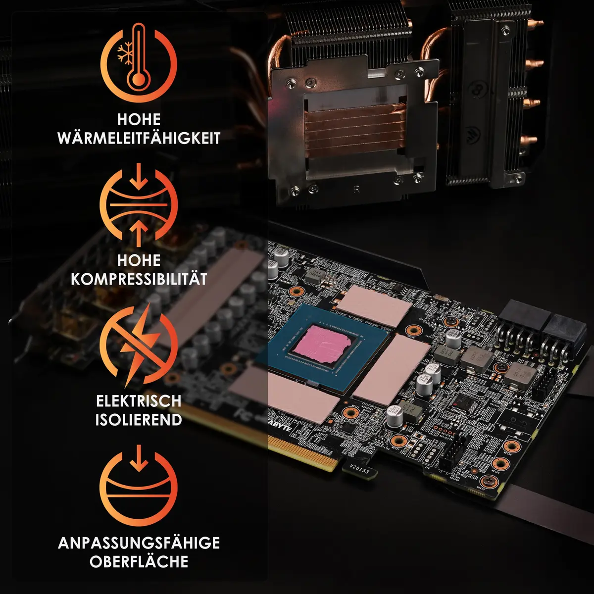 Thermal Grizzly Minus Pad 8-100 × 100 × 1.5 mm | Heat sink thermal pad, 8 W/m·K, 1.5 mm thick, black, 100x100 mm, 2-year warranty - view 2