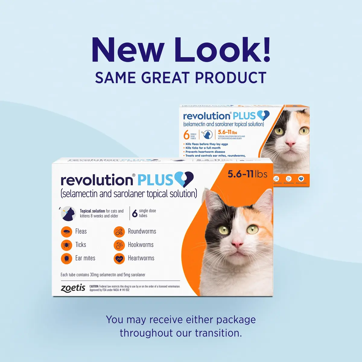 Revolution Plus Topical Solution for Cats 5.6-11 lbs | 7-in-One Parasite Protection - view 9
