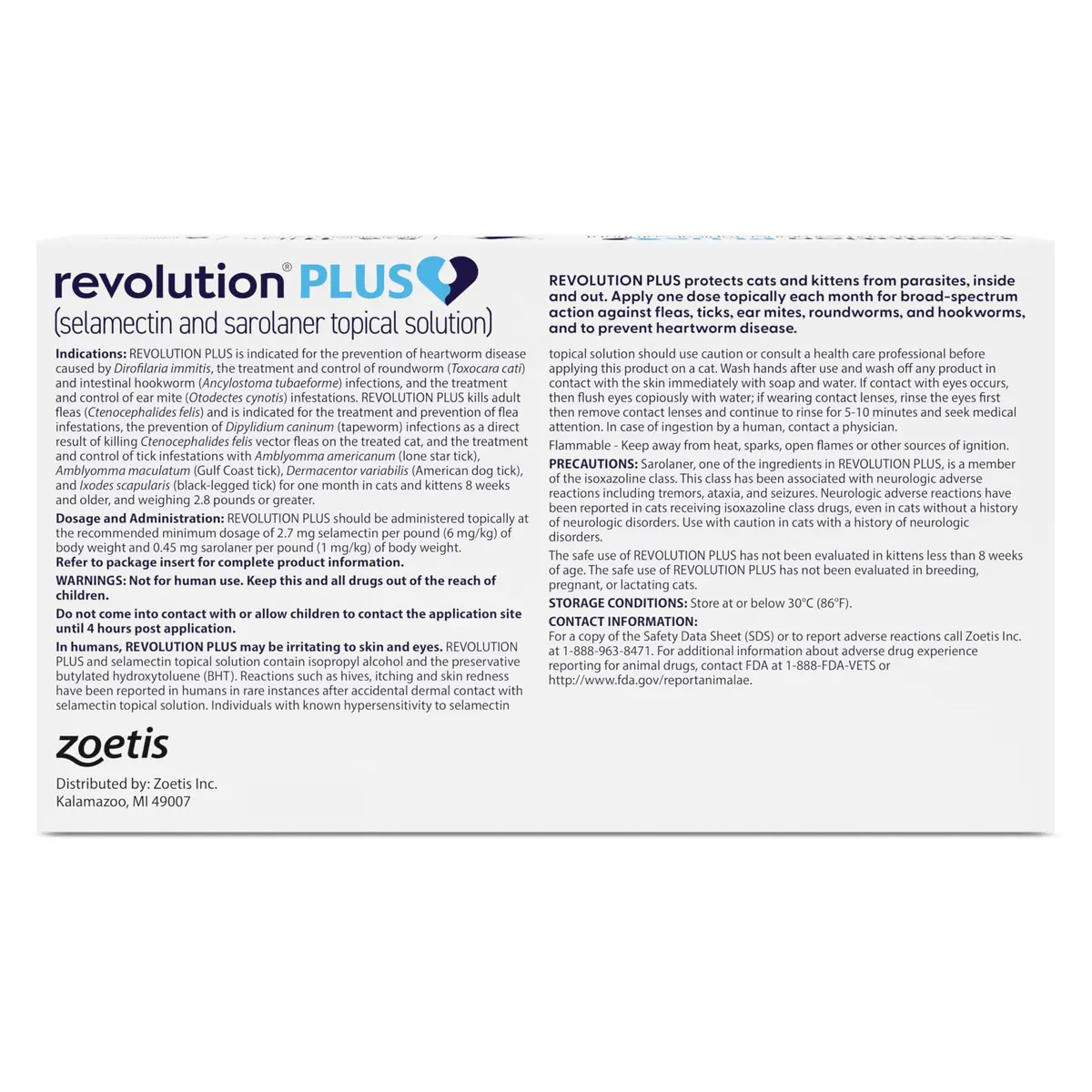 Revolution Plus Topical Solution for Cats 5.6-11 lbs | 7-in-One Parasite Protection - view 2