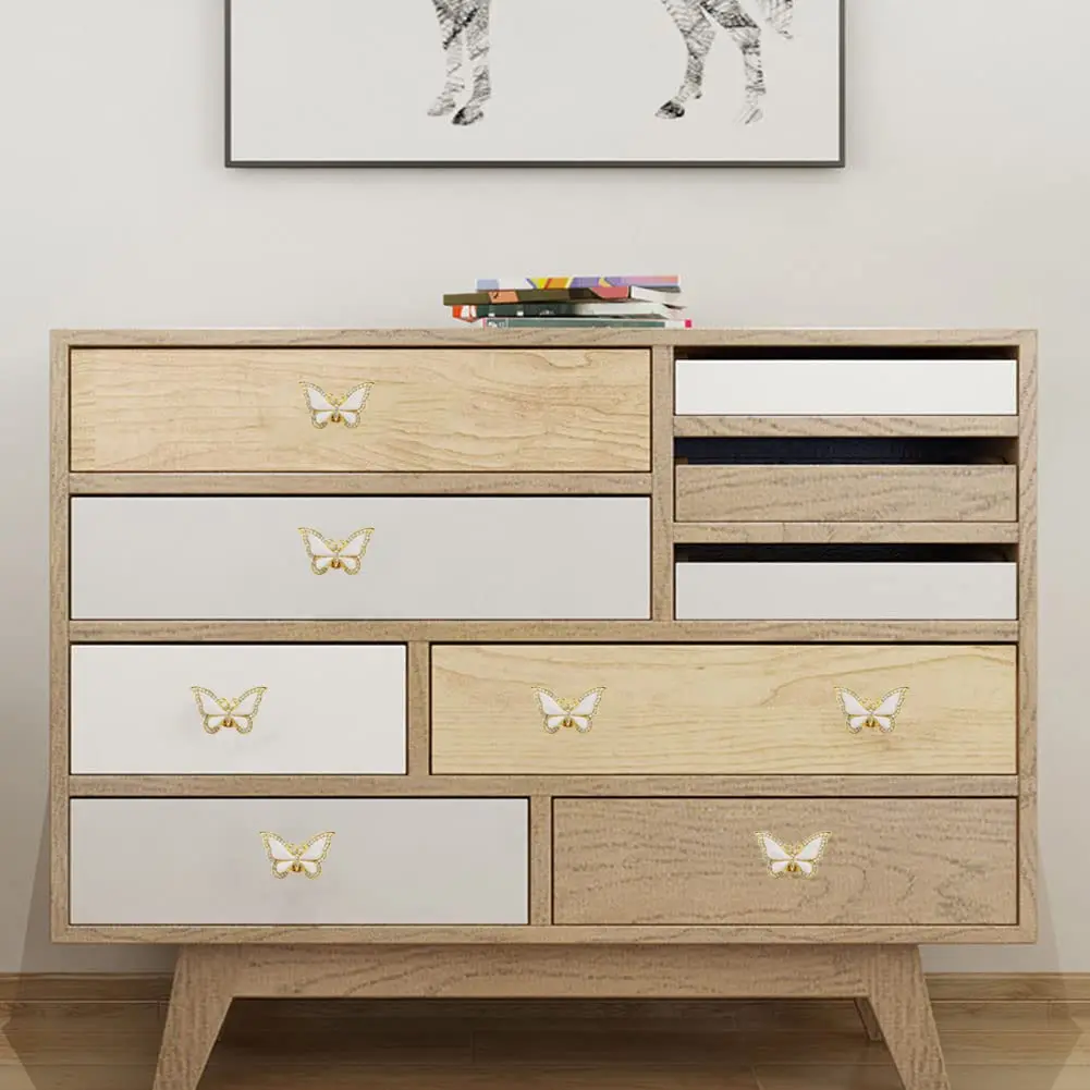 JfwuHap Gold Butterfly Knobs | Elegant Zinc Alloy Drawer Handles for Furniture (5.5cm x 3.5cm) - view 5