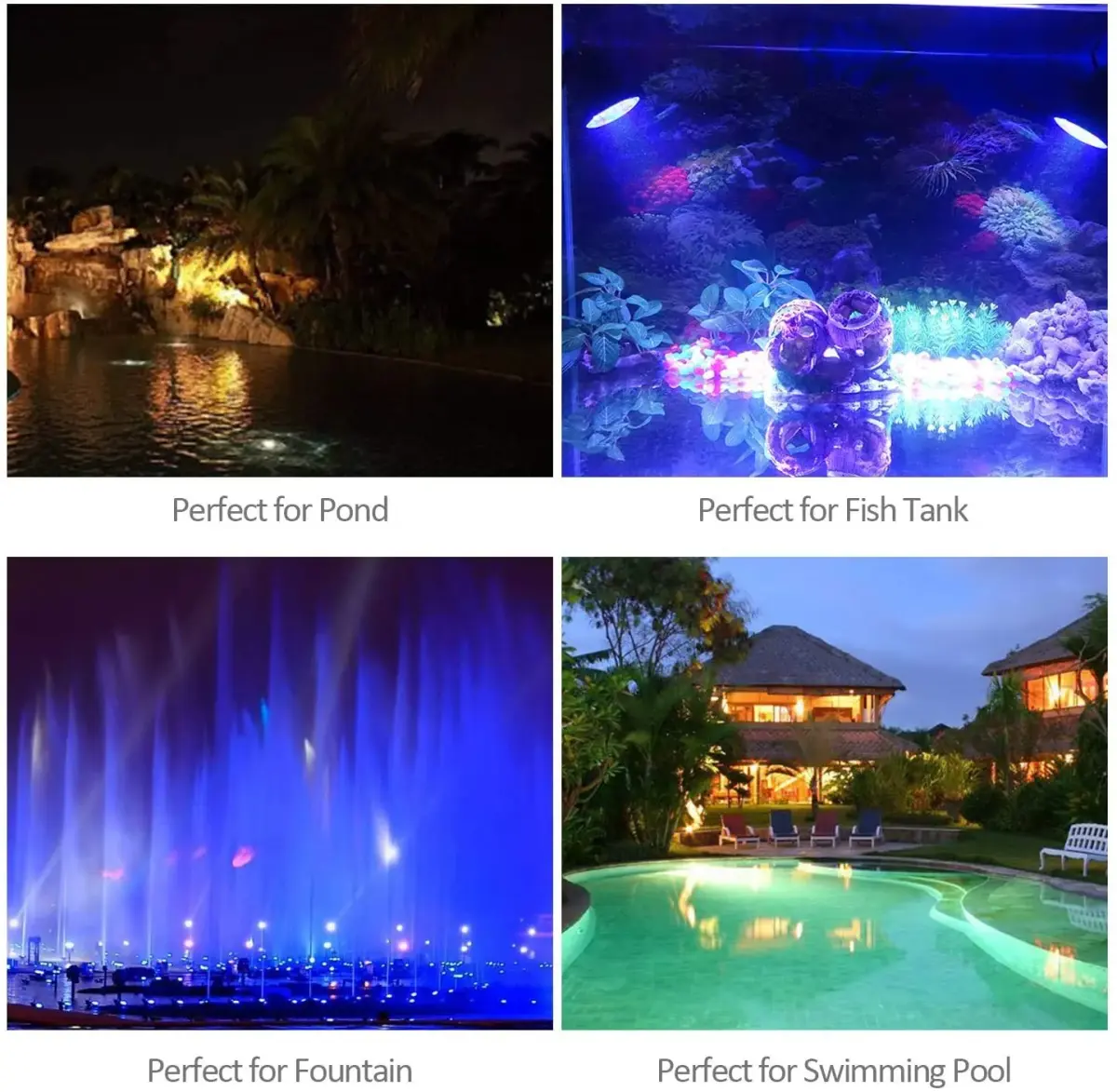 ZHGSERVU Submersible Pond Lights Color Changing LED Spotlights with Remote | 7.6 cm (3 in) Diameter - view 6