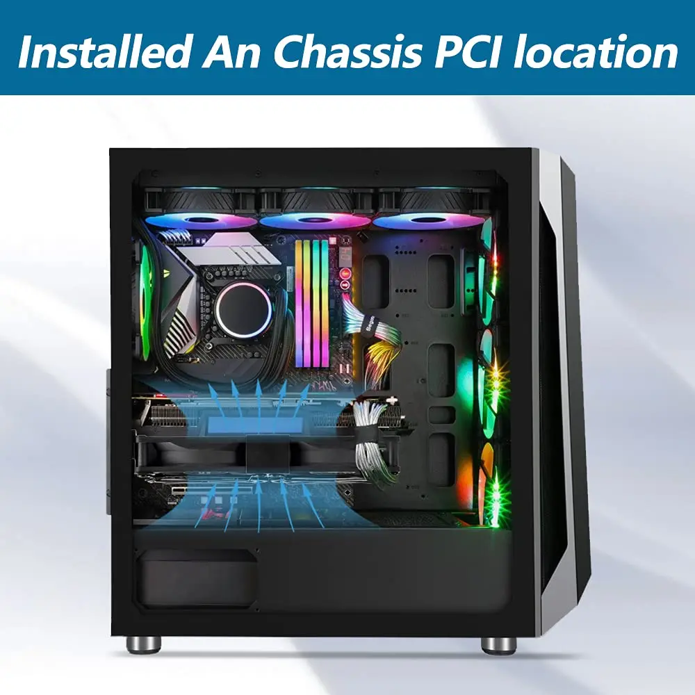 SCCCF Dual 92mm Graphic Card Fans | PCI Slot GPU Cooler, 65,000H Ball Bearing, Multi-Voltage, Universal Fit - view 2