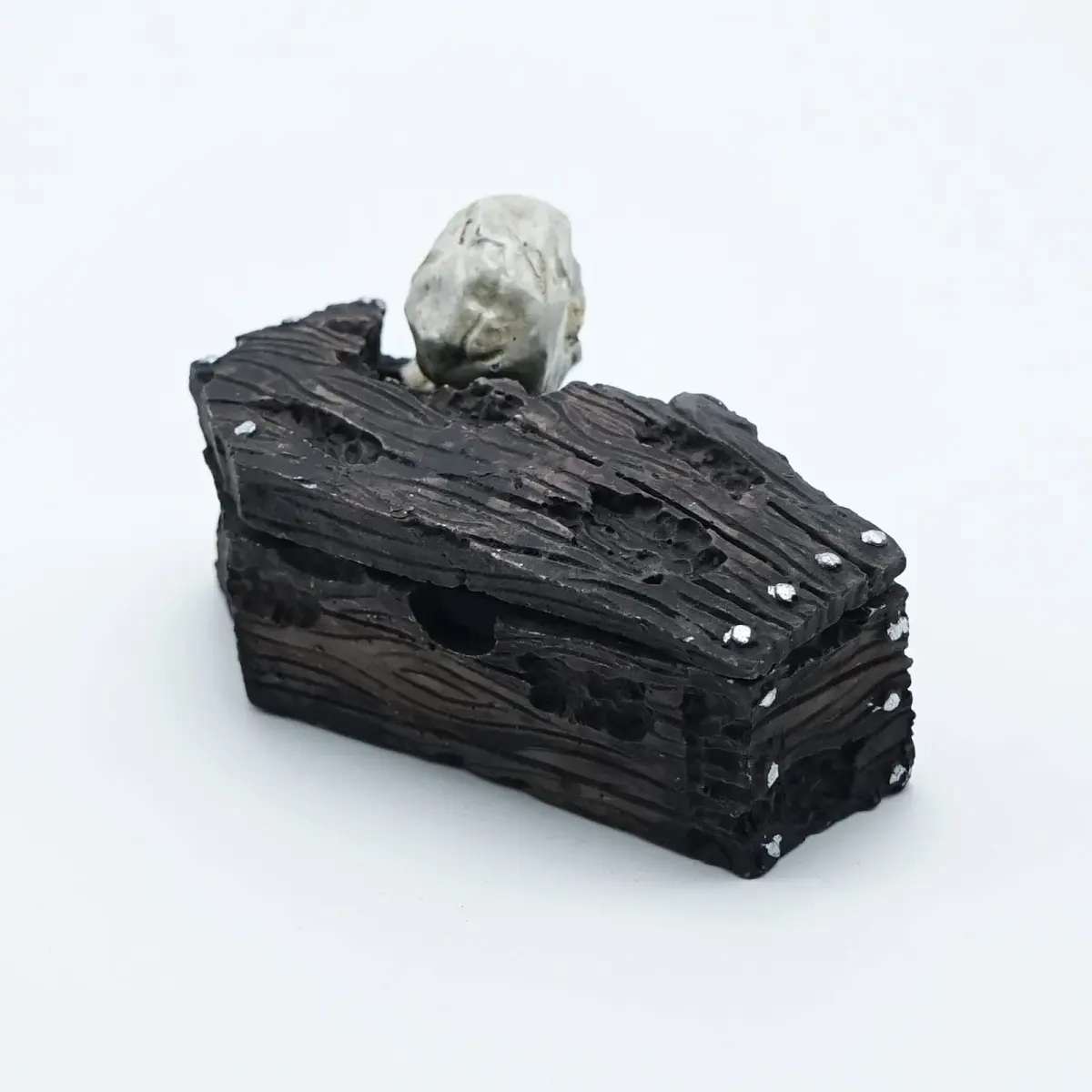 Kocris Casa Skull Coffin Aquarium Decoration 8.9cm (3.5") | Resin Cave House for Fish, Reptiles, and Terrariums - view 3