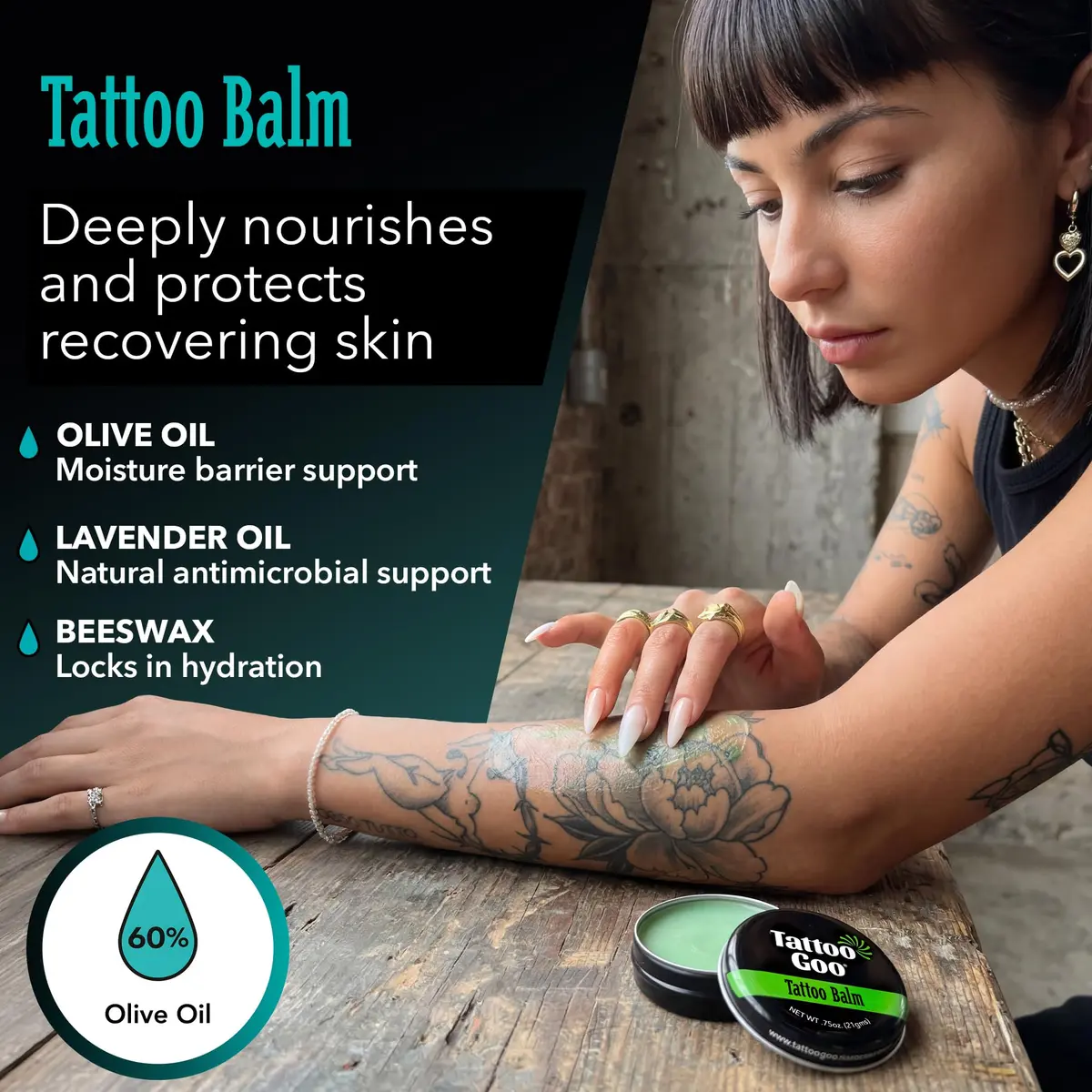 Tattoo Goo Tattoo Aftercare Kit, 3 Piece Set, Includes Antimicrobial Soap, Tattoo Balm & Healing Lotion, Complete Kit for Fresh Ink, Vibrant Colors & Glow - view 5