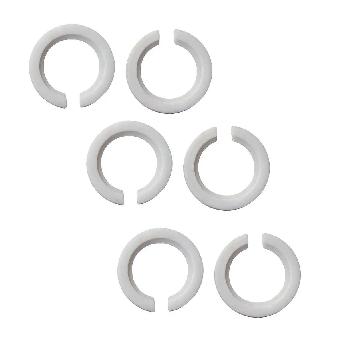 JNXQWE Lamp Shade Reducing Ring, E27 to E14 Converter, 6 Pack | Suitable for Bayonet Cap Lampholders, White, 45mm Outer & 29mm Inner Diameter - main product image