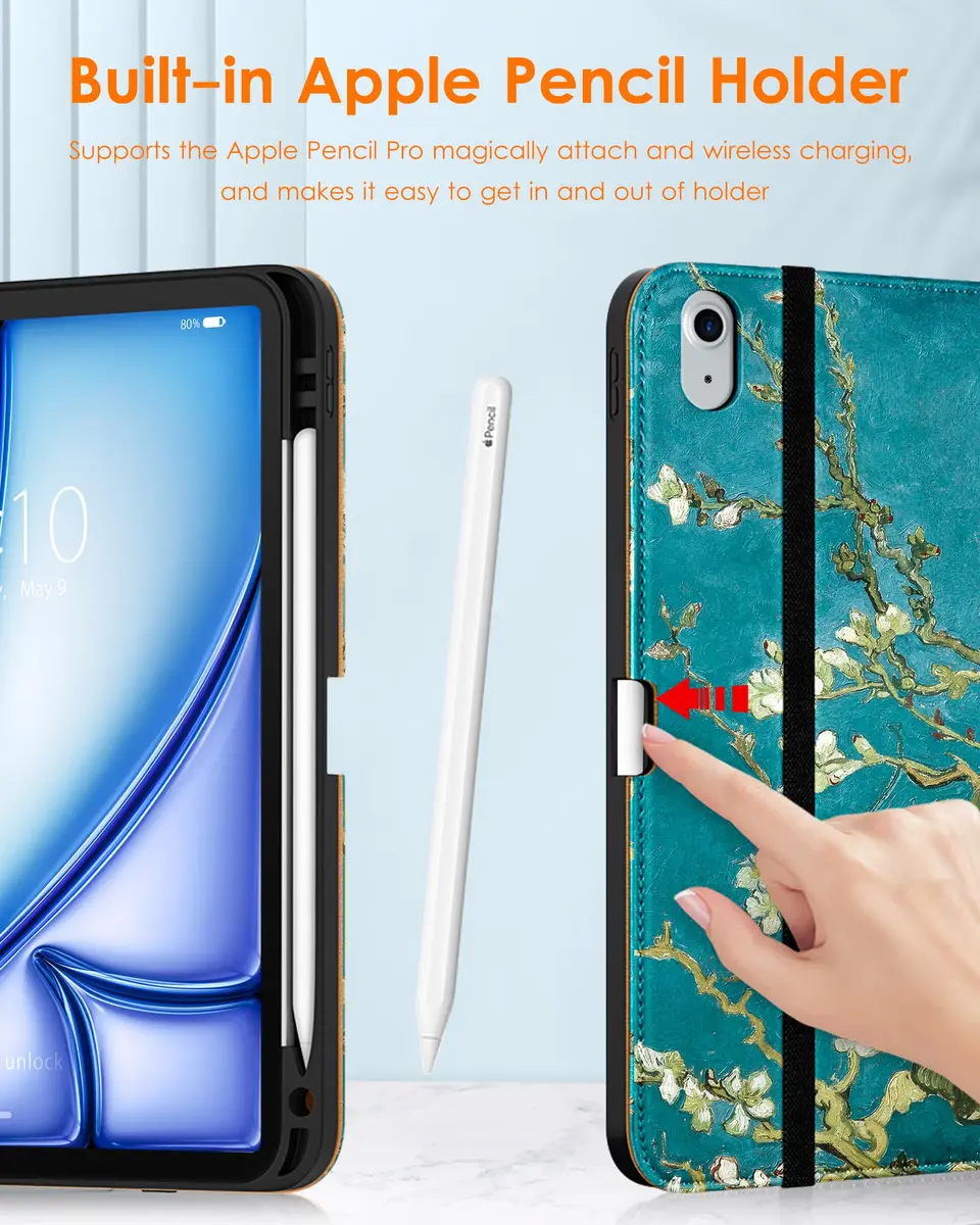 DTTO for iPad Air 11 inch Case M4 / M3 / M2 (2026/2025/2024) | Synthetic Leather, Multi-Angle Stand, Pencil Holder - view 2