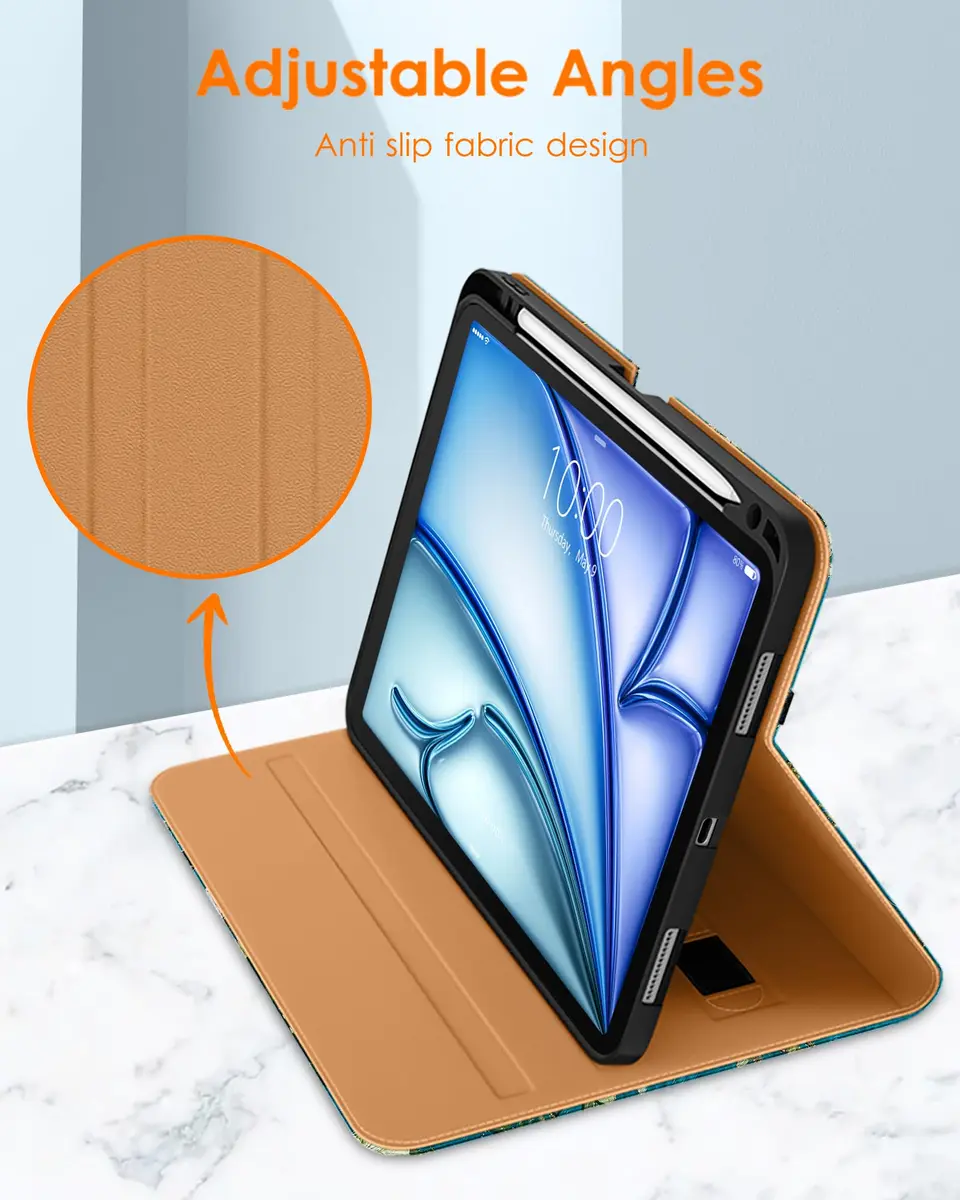 DTTO for iPad Air 11 inch Case M4 / M3 / M2 (2026/2025/2024) | Synthetic Leather, Multi-Angle Stand, Pencil Holder - view 3