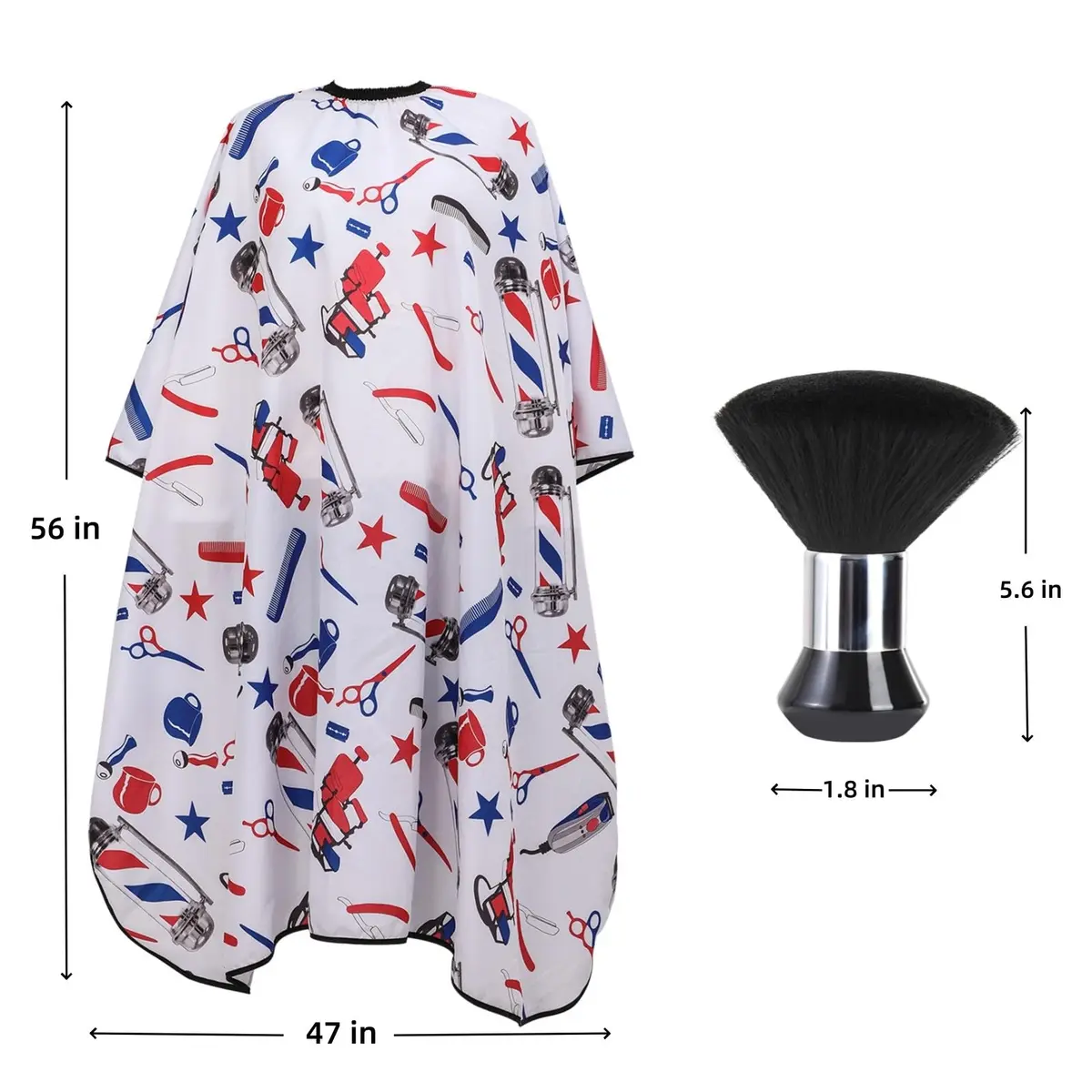 YELEGAI Professional Hair Cutting Cape with Neck Duster Brush Large Size | Water-Repellent Polyester for Salon & Home Use - view 6
