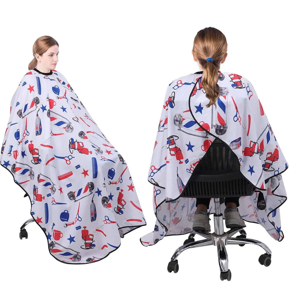 YELEGAI Professional Hair Cutting Cape with Neck Duster Brush Large Size | Water-Repellent Polyester for Salon & Home Use - view 3