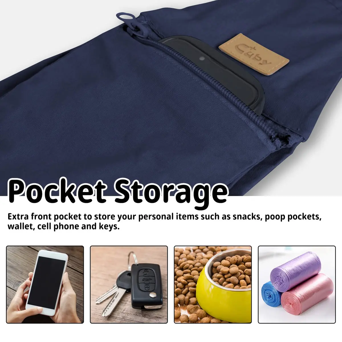 Cuby Dog and Cat Sling Carrier - Reversible Pet Papoose Bag, Adjustable, Suitable for Small Dogs & Cats, 13"L x 8"W x 2.9"H | Soft Cotton - view 4