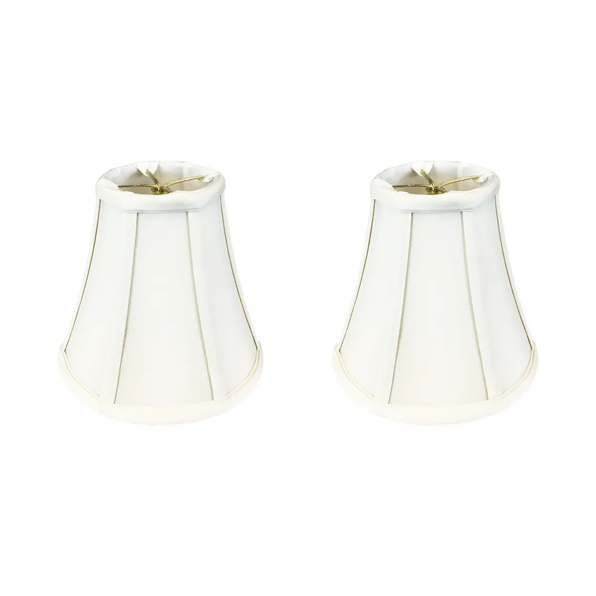 Royal Designs, Inc. True Bell Basic Lamp Shade with Round Clip 3.75 in x 7 in x 6.75 in White | Traditional Bell Shape - main product image