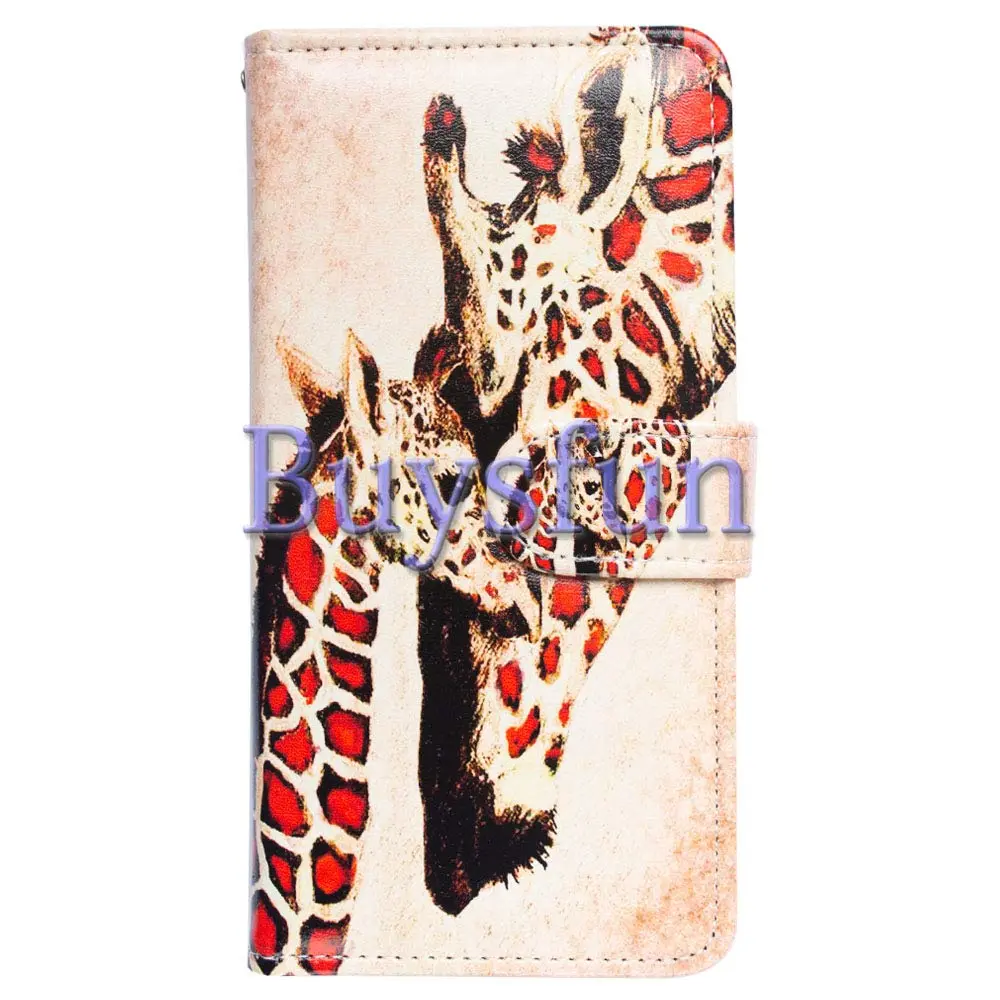 Bcov Galaxy A12 Giraffe Mother Baby Leather Flip Phone Case Wallet Cover with Card Slot Holder Kickstand | Unique Animal Pattern - view 6