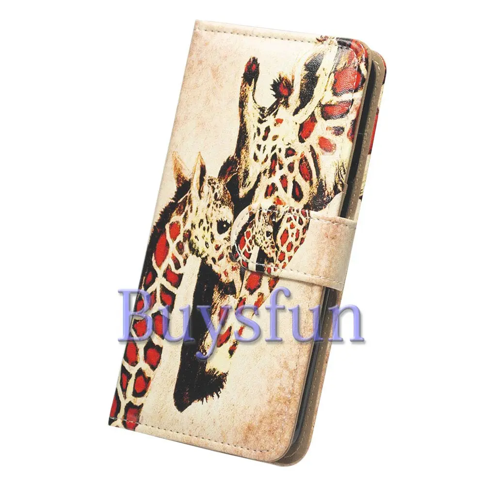 Bcov Galaxy A12 Giraffe Mother Baby Leather Flip Phone Case Wallet Cover with Card Slot Holder Kickstand | Unique Animal Pattern - view 8