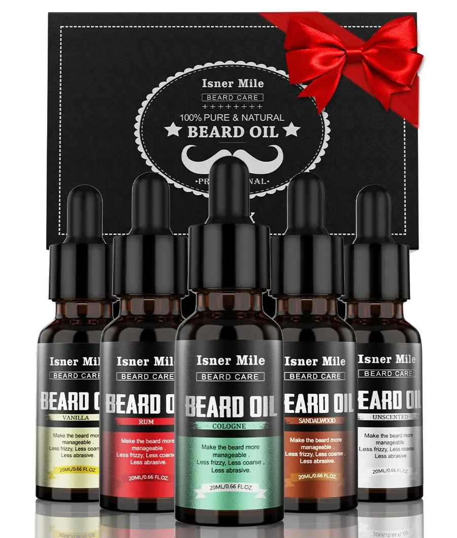 ISNER MILE Beard Oil 5 Pack | Nourishing & Fragrant Beard Care for Men - main product image