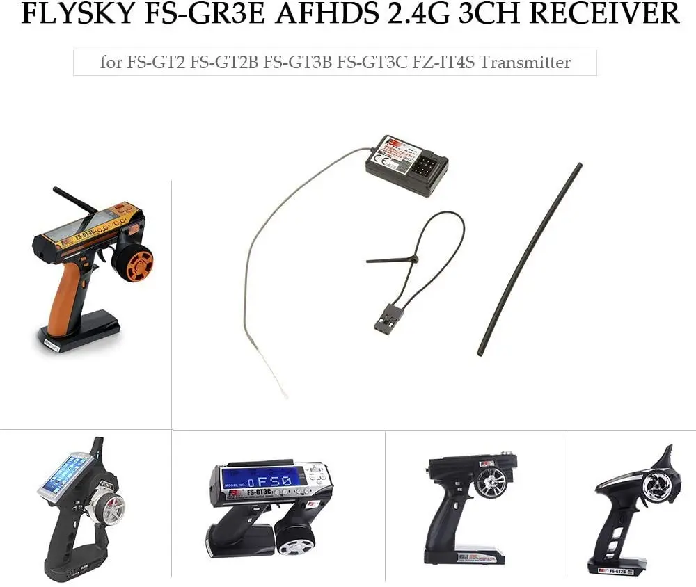 GLOBACT Flysky FS-GR3E Receiver 2.4GHz 3CH for RC Cars & Boats | Stable, Interference-Free, 100-200m Range - view 5