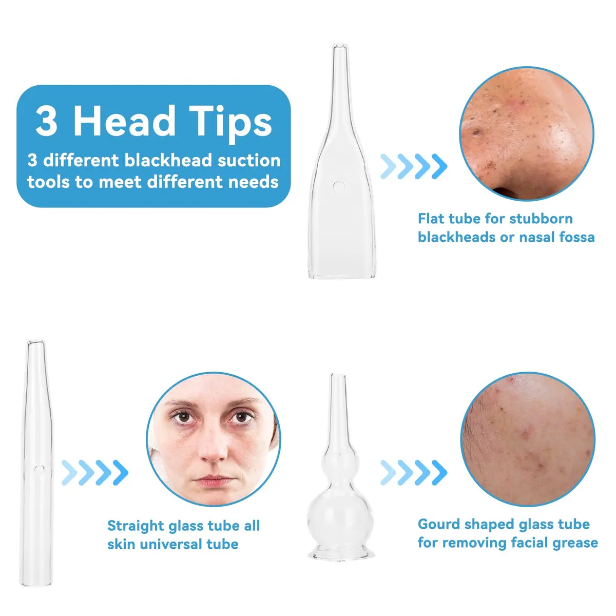 Agatige Vacuum Glass Tube Kit for Blackhead Removal | 3pcs - view 6