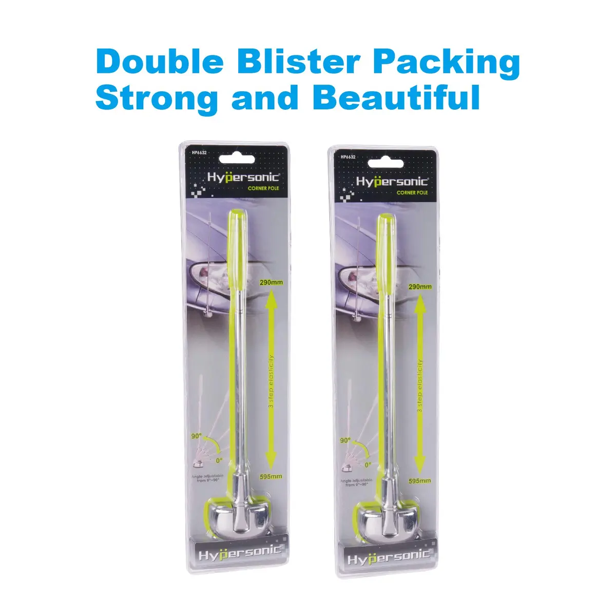 Hypersonic 2-Pack Car Bumper Corner Antenna Pole Adjust Driving Parking Marker Protector 29.2cm - 58.4cm (11in - 23in) | Essential for New Drivers - view 8
