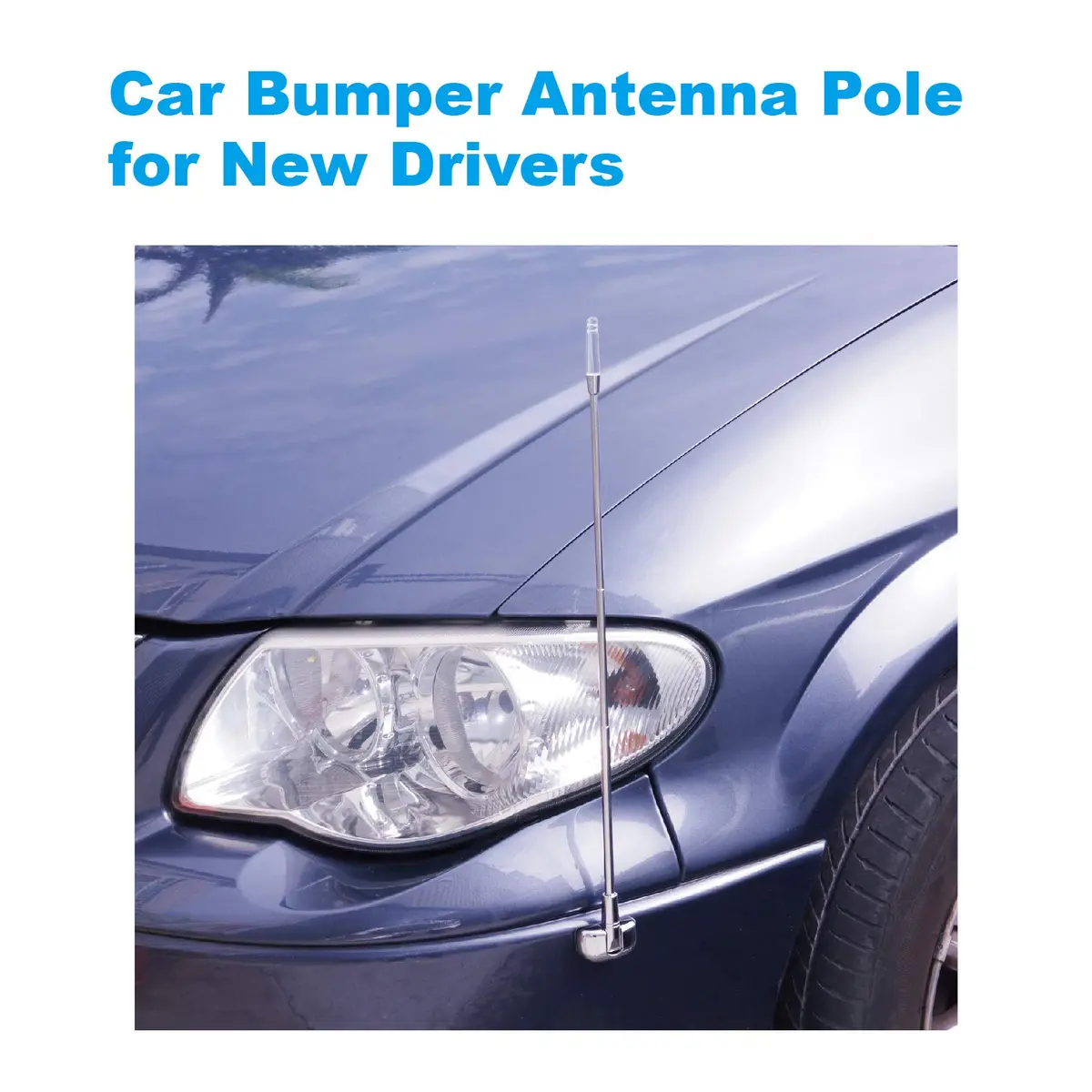Hypersonic 2-Pack Car Bumper Corner Antenna Pole Adjust Driving Parking Marker Protector 29.2cm - 58.4cm (11in - 23in) | Essential for New Drivers - view 3