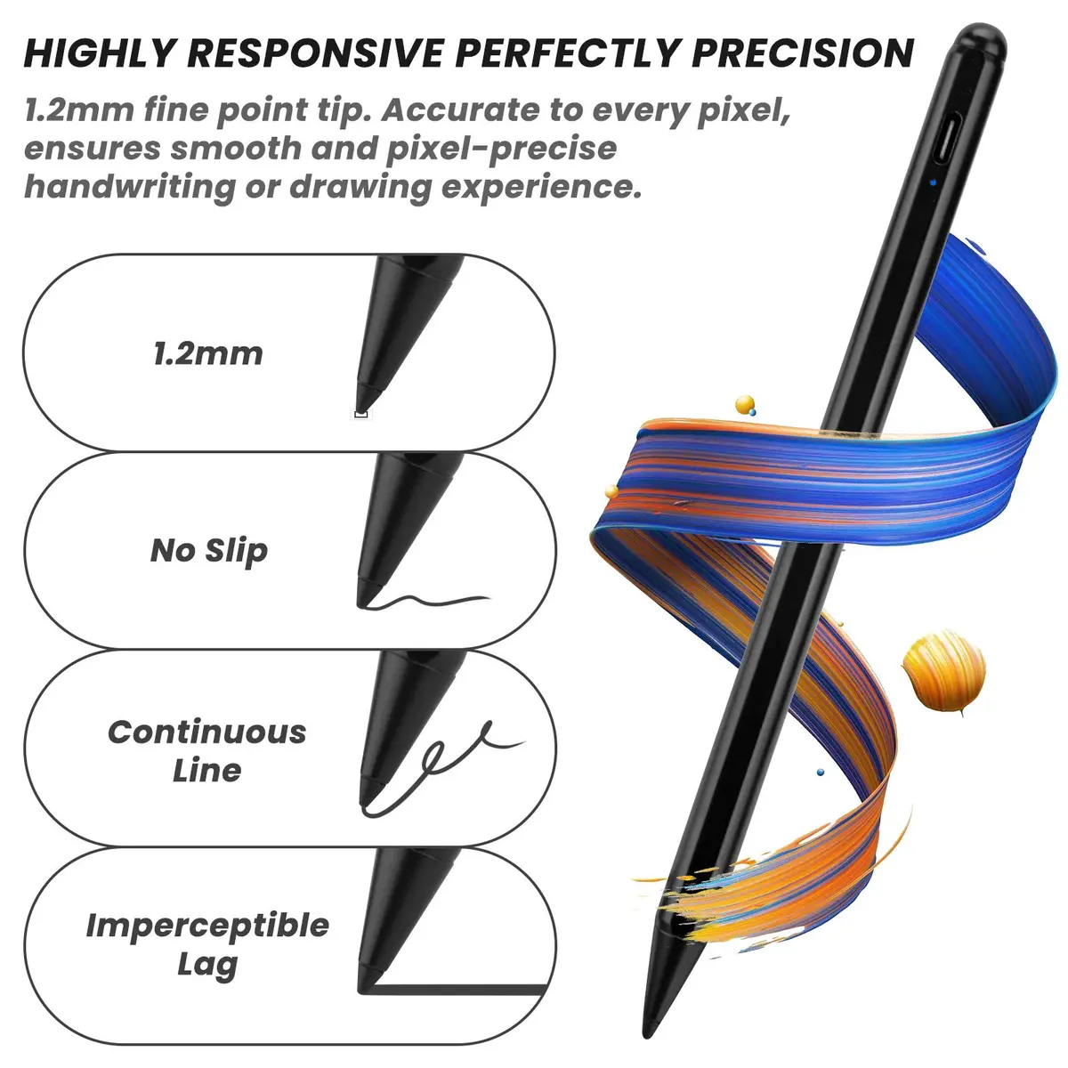 Minilabo Stylus Pen for iPad Pro 11/13-inch M4/M5 | Fast Charge, Palm Rejection, Precise Control - view 4