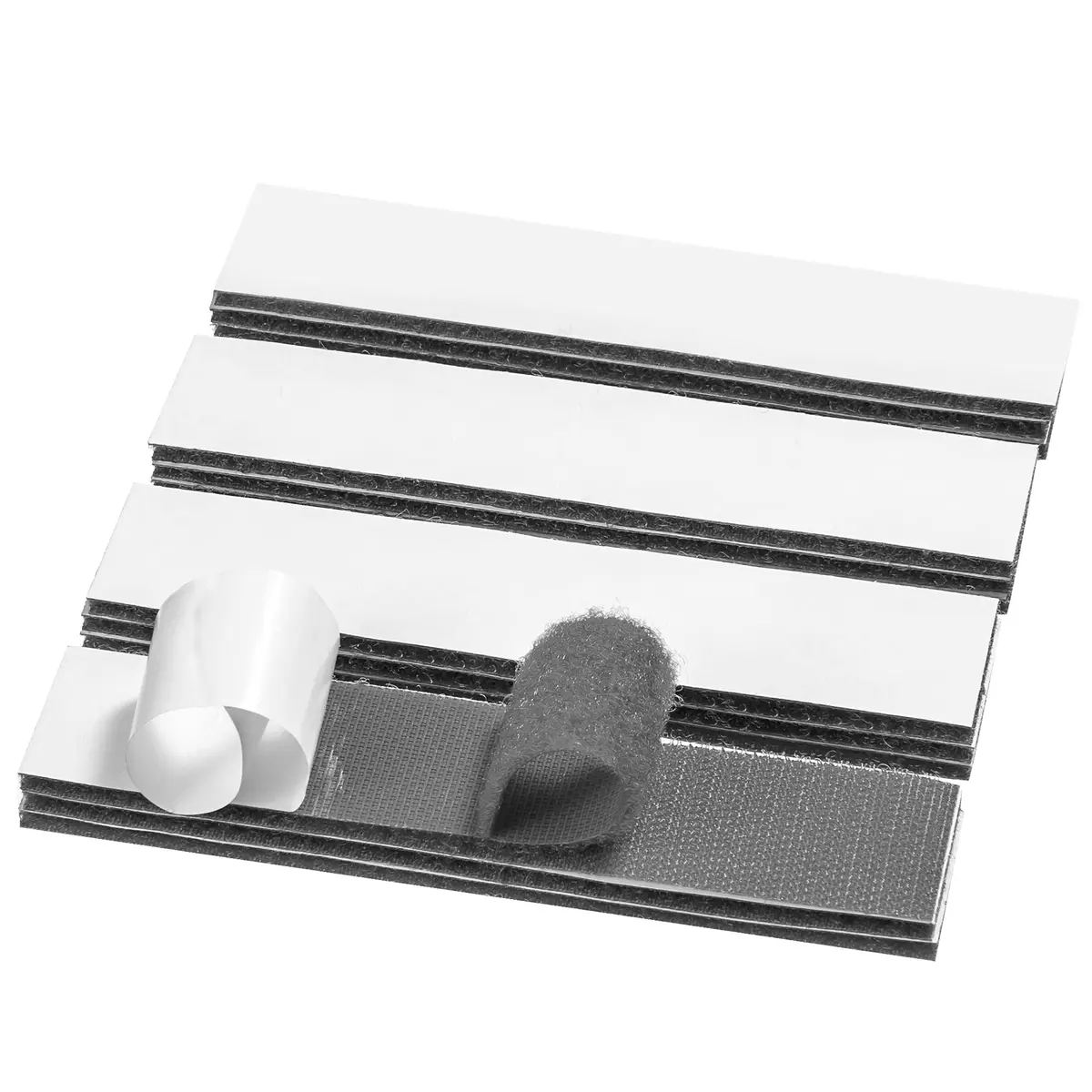 BRAVESHINE Grey Strong Stick Hook and Loop Tape 1.2x6 Inch | Heavy Duty Self-Adhesive Fastener for Home Office & Outdoors - main product image