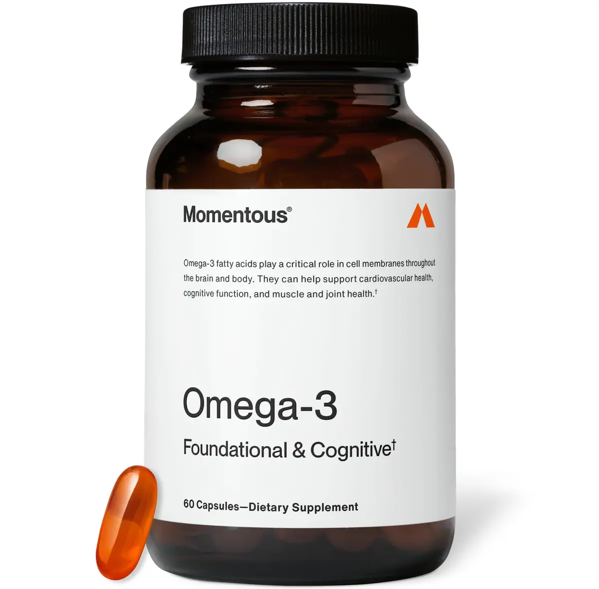 Momentous Omega-3 Fish Oil 1600mg | EPA & DHA Supplement, No Aftertaste, Unisex - main product image