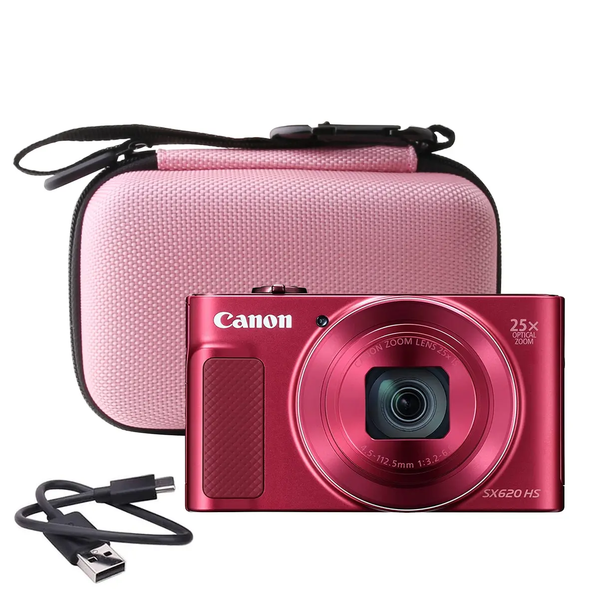 WERJIA Hard Carrying Case for Canon PowerShot SX720 SX620 SX730 SX740 G7X Mark II III | Impact & Dustproof, Pink - view 6