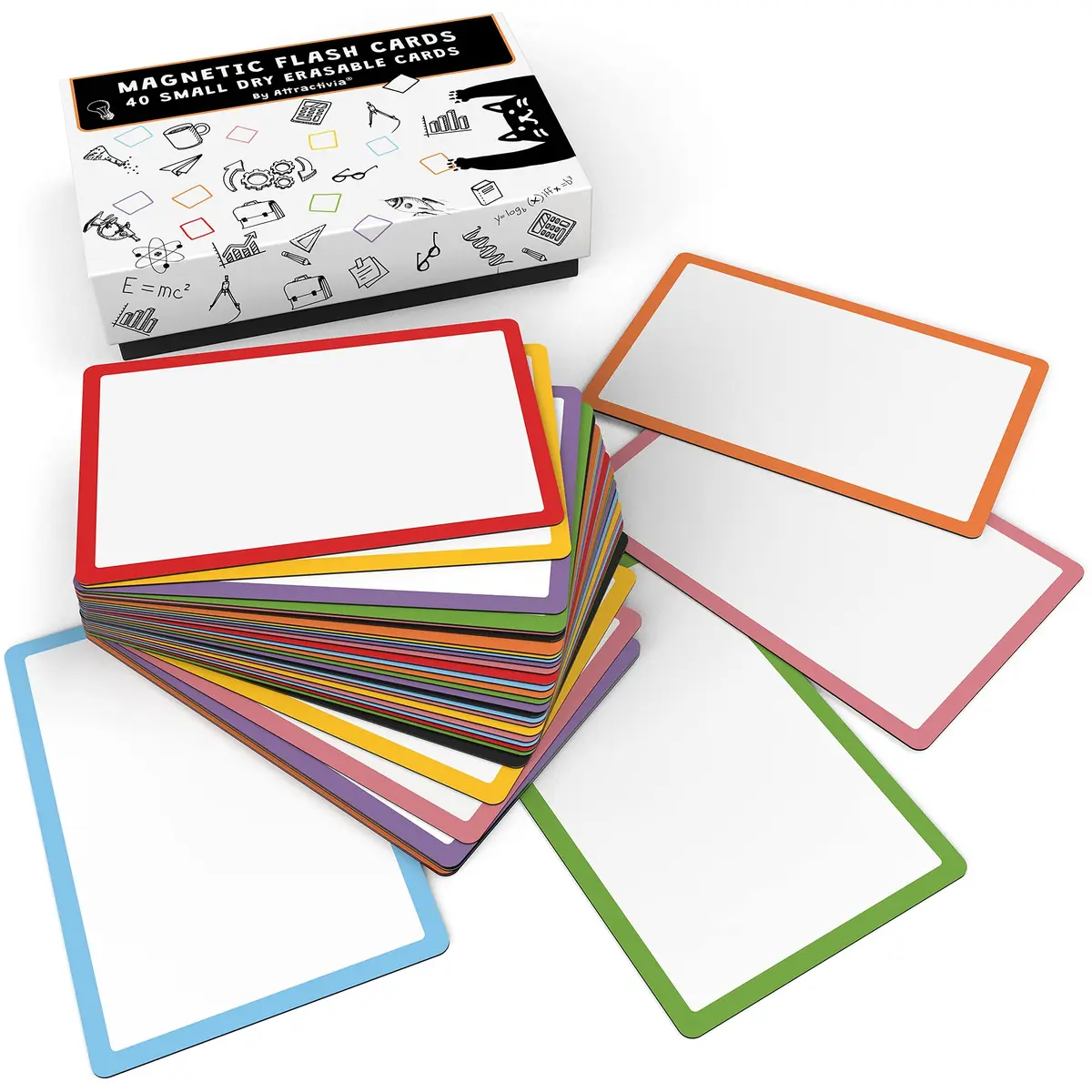 Attractivia Magnetic Labels 2.8 x 1.8 in | Rewritable Magnetic Labels for Office & Home - main product image