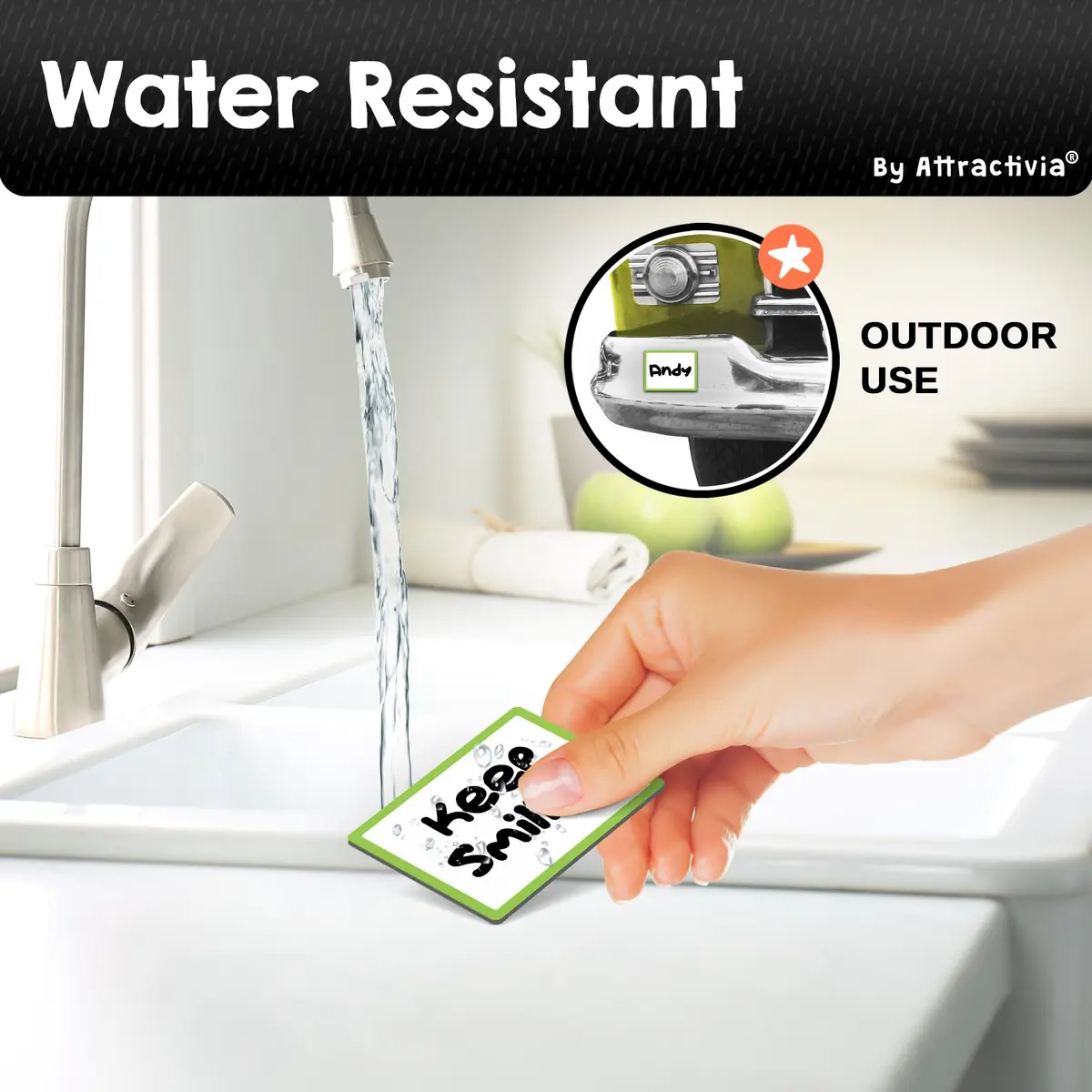 Attractivia Magnetic Labels 2.8 x 1.8 in | Rewritable Magnetic Labels for Office & Home - view 8