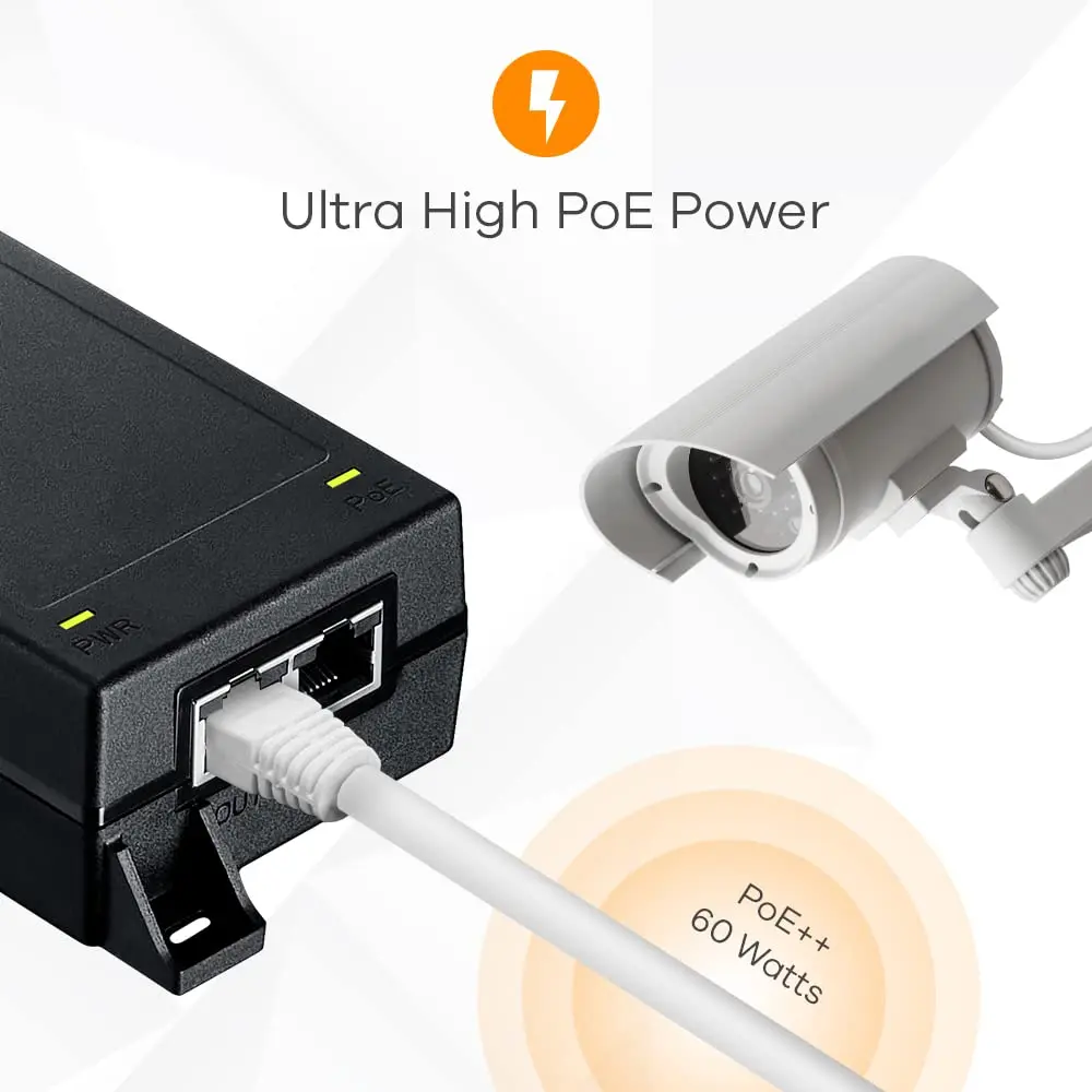Zyxel Single 1-2.5-10G MultiGig 802.3bt PoE++ Injector [POE12-60W] | 60W MultiGig PoE++ Injector for Networking - view 6