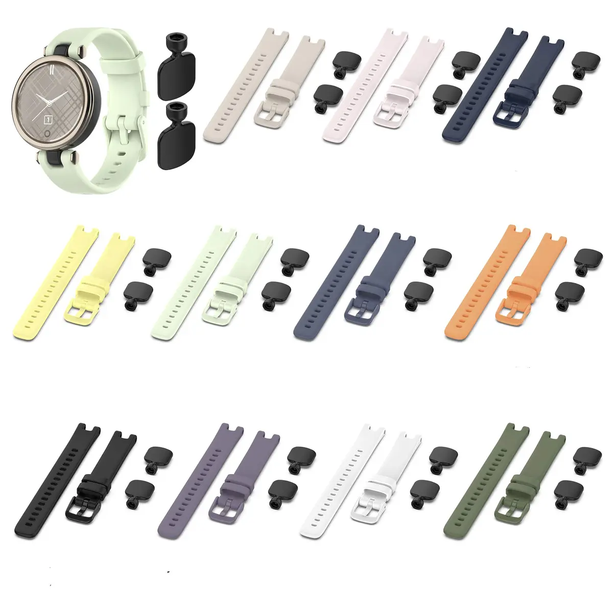 FitTurn Garmin Lily Bands Silicone Water Resistant Wrist Strap 9 inches | Fashion Sports - view 3