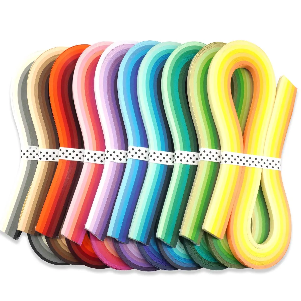 JUYA Multi-Color Quilling Strips Set 60 Colors 1200 Strips 10mm/0.39in | Broad Color Range for Creative Art - main product image