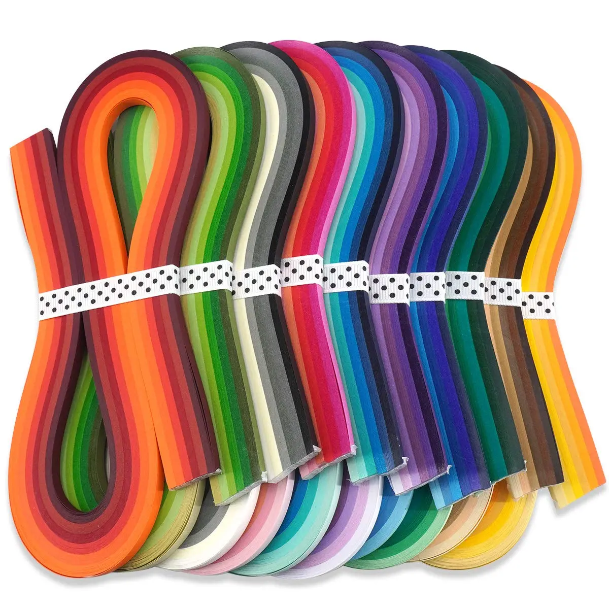 JUYA Multi-Color Quilling Strips Set 60 Colors 1200 Strips 7mm | Versatile Crafting Supplies for India - view 3