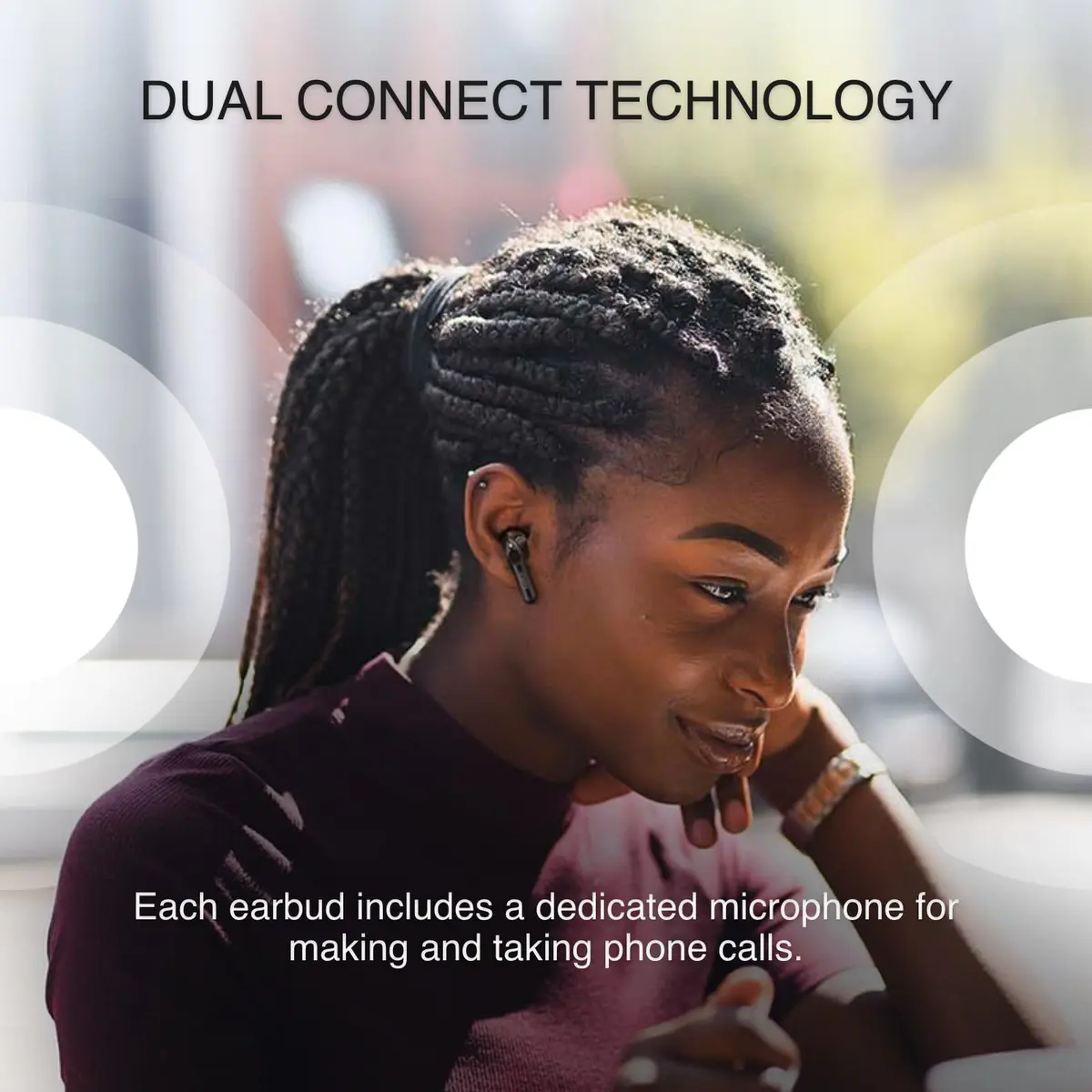 Belkin SOUNDFORM Move Plus Wireless Earbuds with Microphone | Bluetooth 5.0, IPX5, 5H Play, Wireless Charging Case, Black - view 6